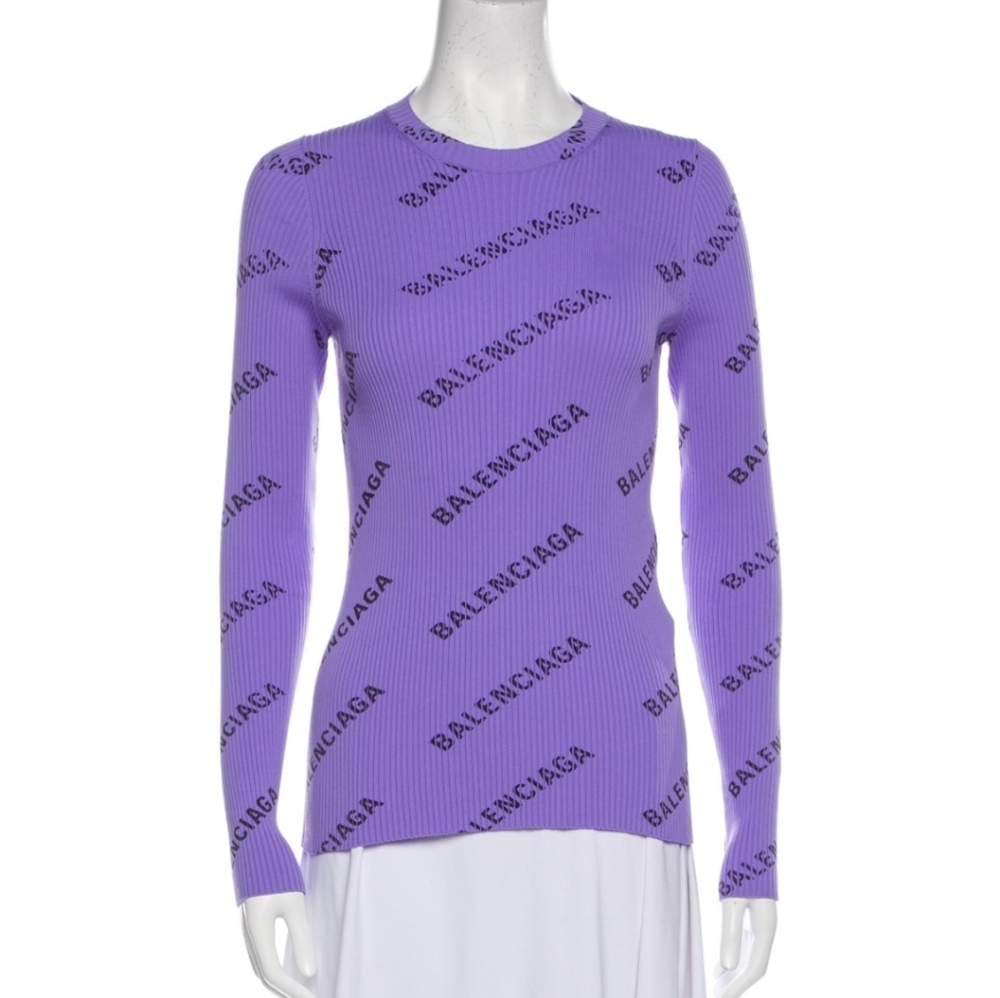 Balenciaga Ribbed Knit Sweater